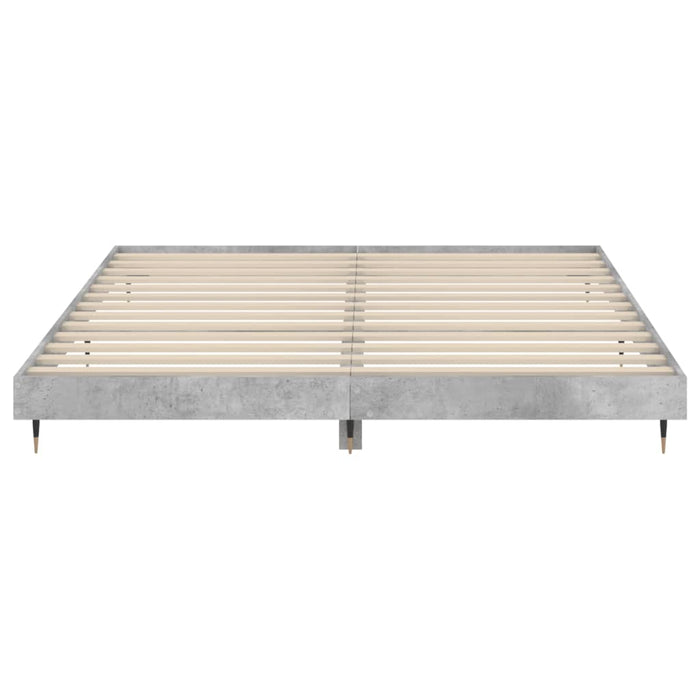 Bed Frame without Mattress Concrete Grey 200x200 cm