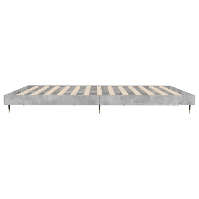 Bed Frame without Mattress Concrete Grey 200x200 cm