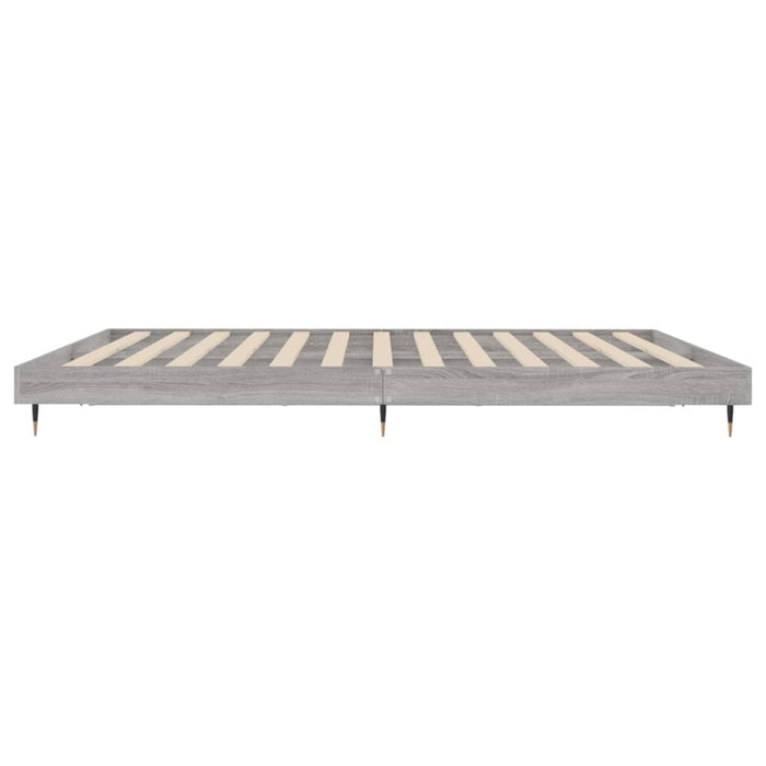 Bed Frame without Mattress Grey Sonoma 160x200 cm Engineered Wood