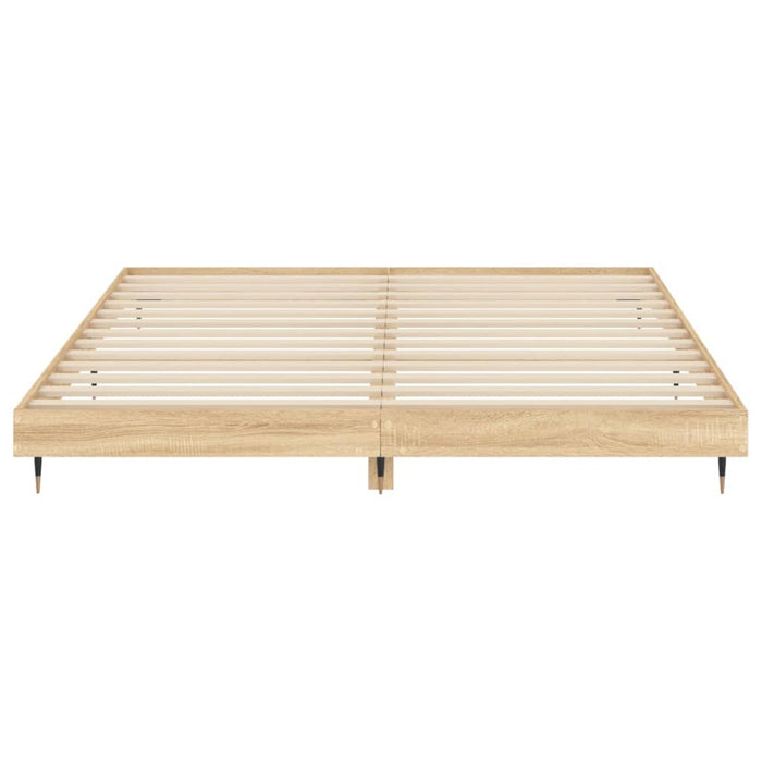 Bed Frame without Mattress Sonoma Oak 120x200 cm Engineered Wood