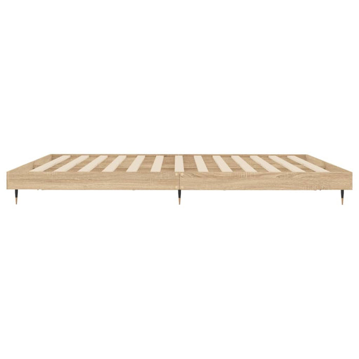 Bed Frame without Mattress Sonoma Oak 120x200 cm Engineered Wood