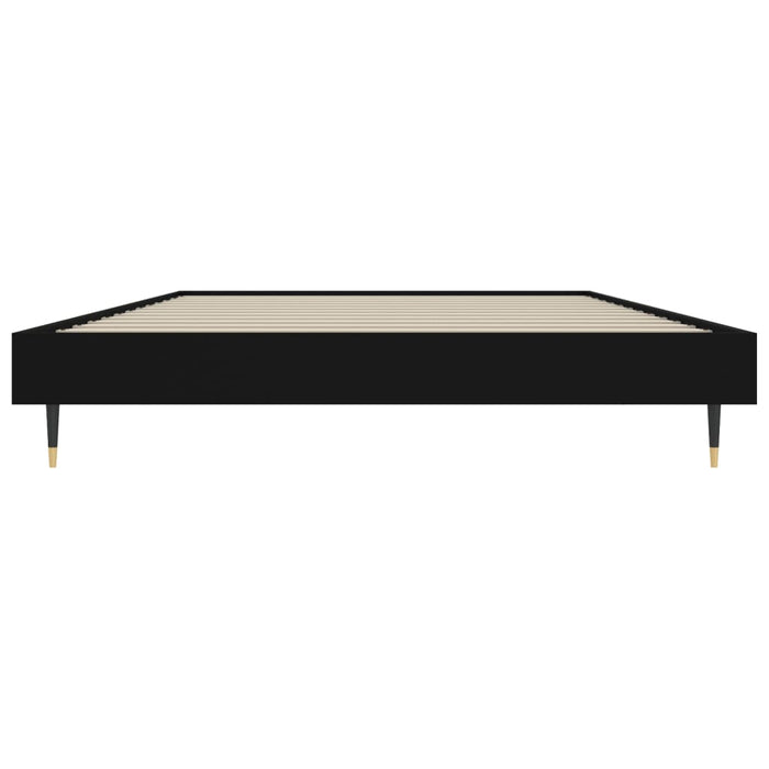 Bed Frame without Mattress Black 100x200 cm Engineered Wood