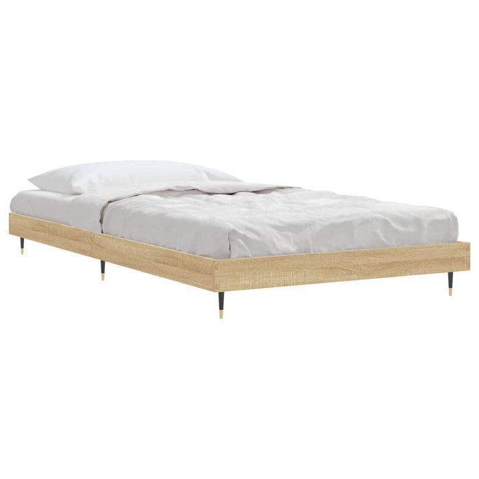 Bed Frame without Mattress Sonoma Oak 100x200 cm Engineered Wood