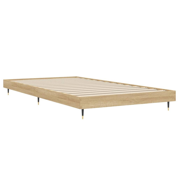 Bed Frame without Mattress Sonoma Oak 100x200 cm Engineered Wood