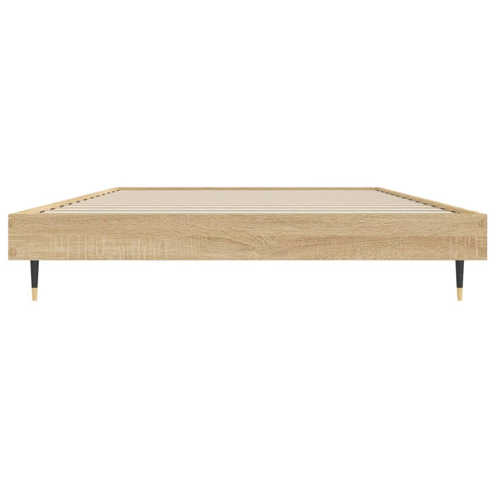 Bed Frame without Mattress Sonoma Oak 100x200 cm Engineered Wood