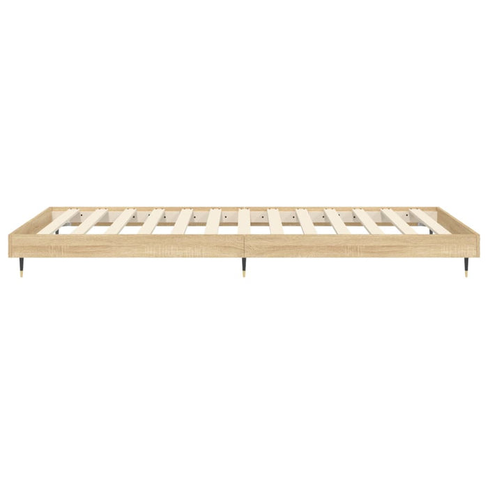 Bed Frame without Mattress Sonoma Oak 100x200 cm Engineered Wood