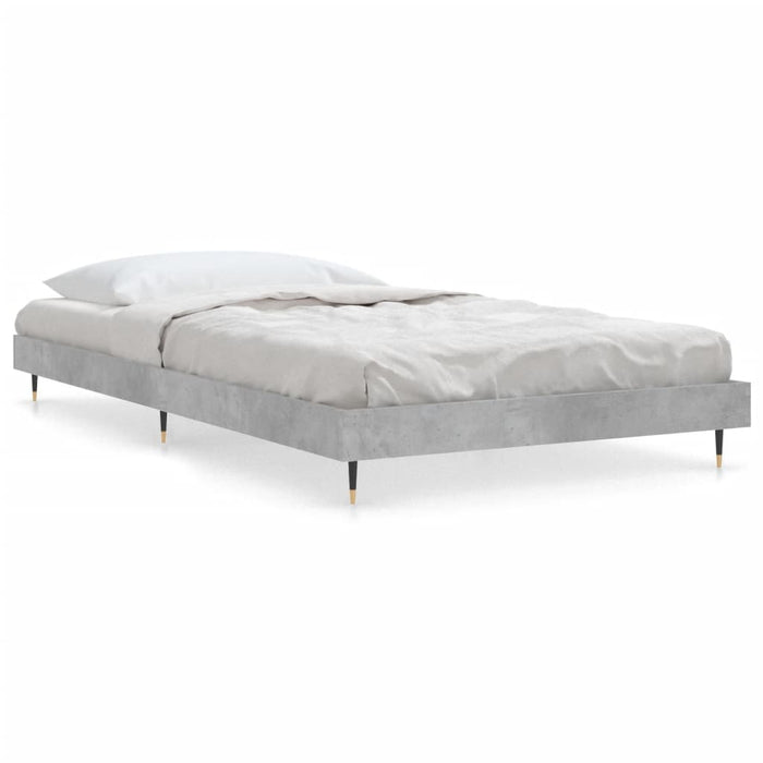 Bed Frame without Mattress Concrete Grey 100x200 cm