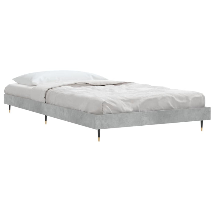 Bed Frame without Mattress Concrete Grey 100x200 cm