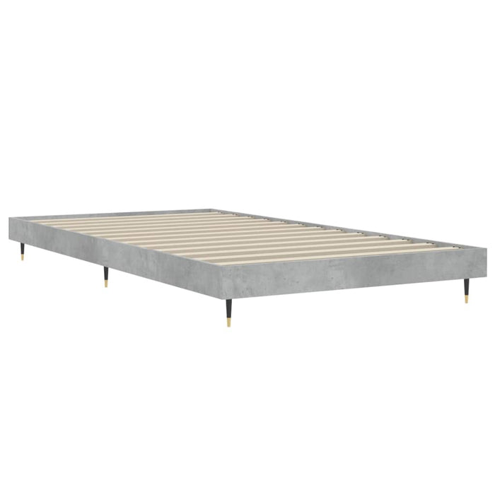 Bed Frame without Mattress Concrete Grey 100x200 cm