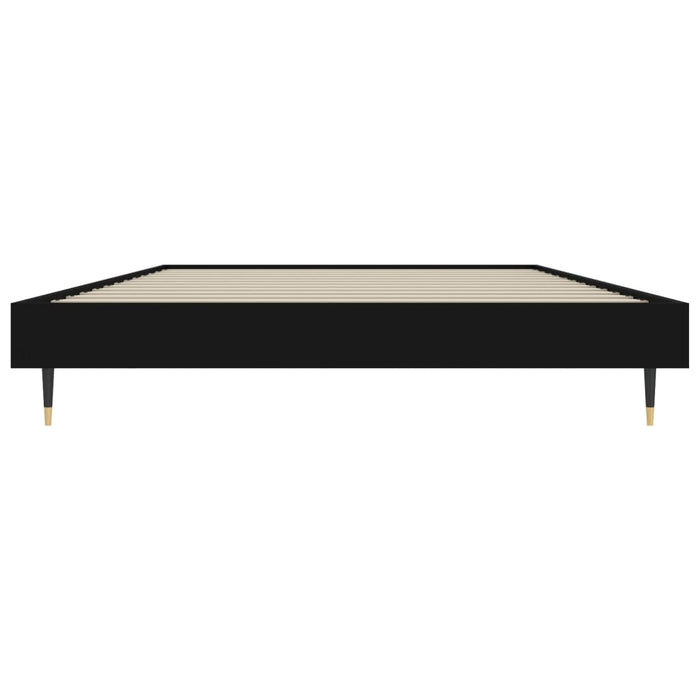 Bed Frame without Mattress Black 90x200 cm Engineered Wood