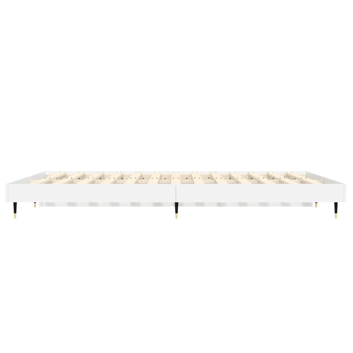 Bed Frame without Mattress White 140x190 cm Engineered Wood