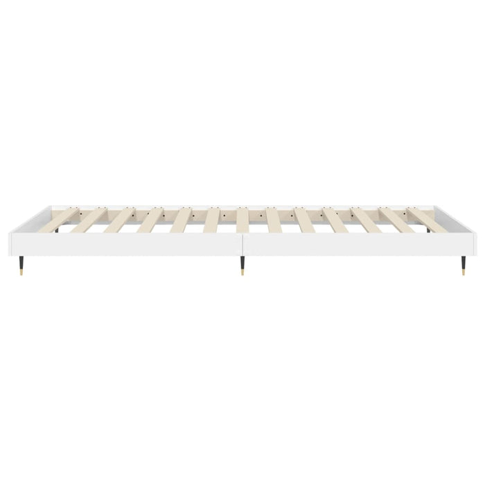 Bed Frame without Mattress White 75x190 cm Small Single Engineered Wood