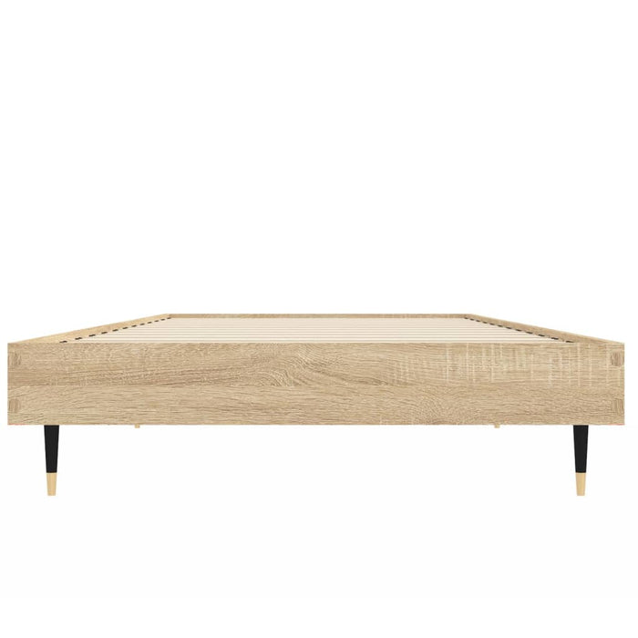 Bed Frame without Mattress Sonoma Oak 75x190 cm Small Single Engineered Wood