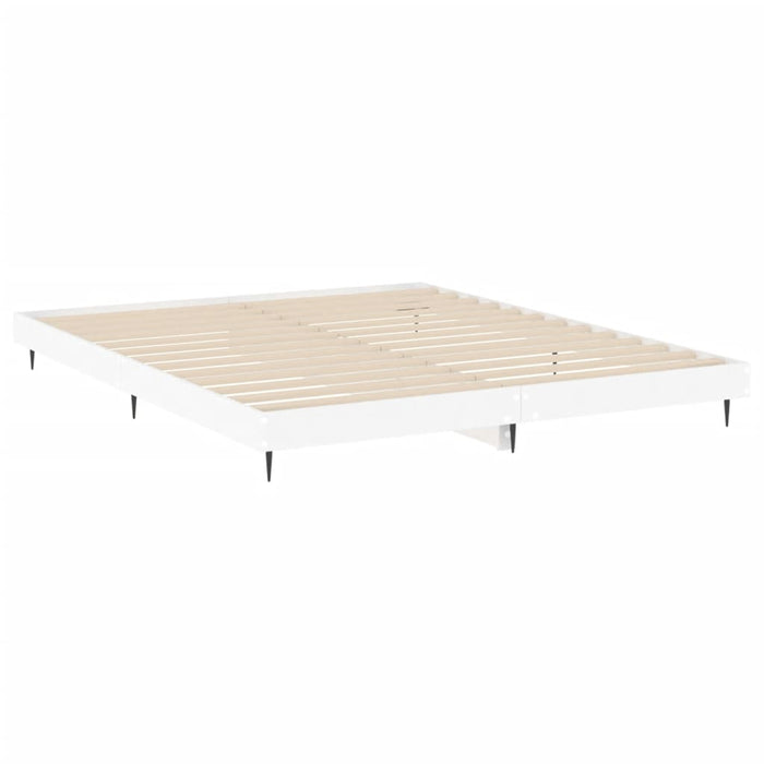 Bed Frame without Mattress White 200x200 cm Engineered Wood