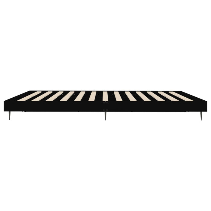 Bed Frame without Mattress Black 200x200 cm Engineered Wood