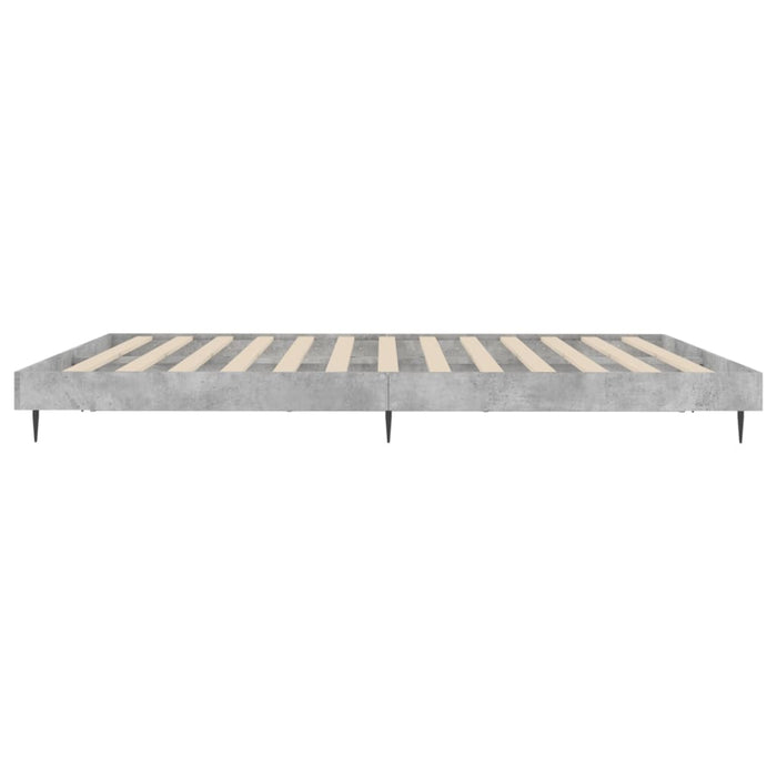 Bed Frame without Mattress Concrete Grey 200x200 cm