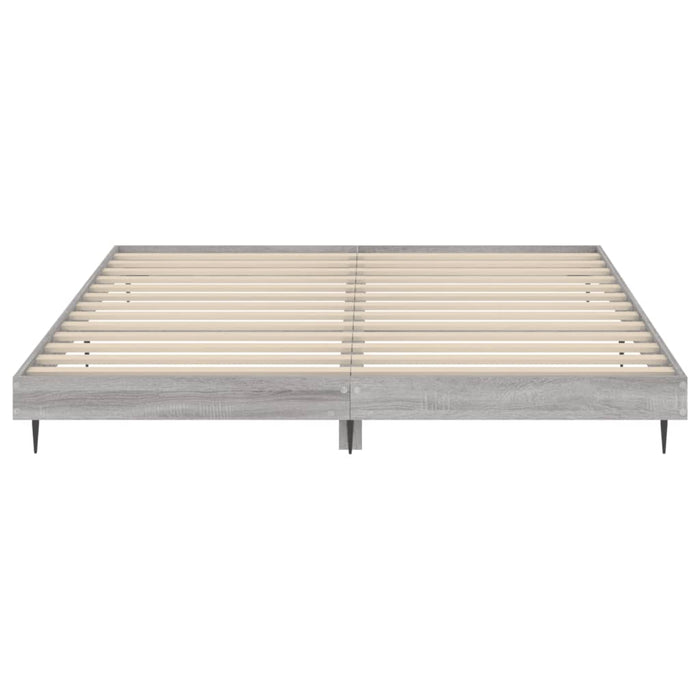 Bed Frame without Mattress Grey Sonoma 200x200 cm Engineered Wood