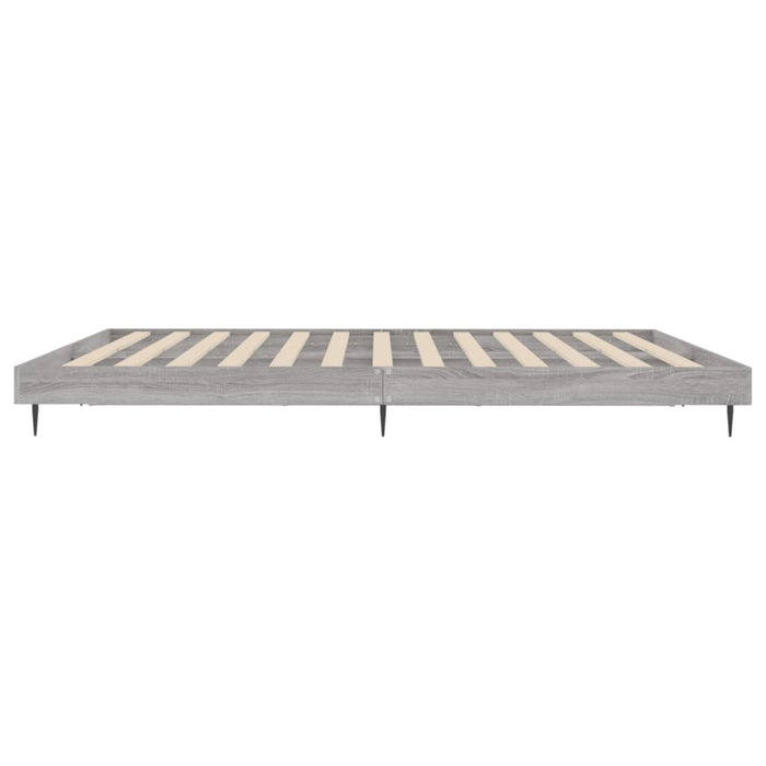 Bed Frame without Mattress Grey Sonoma 200x200 cm Engineered Wood