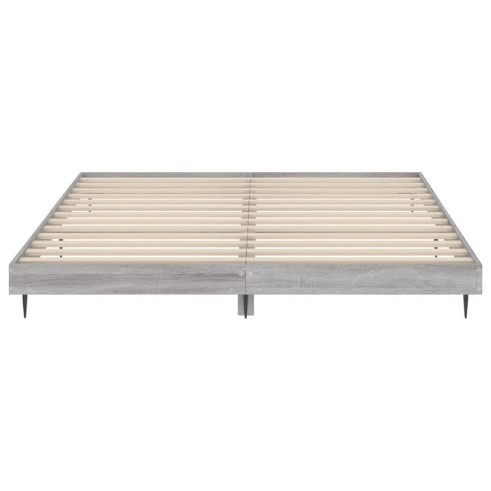 Bed Frame without Mattress Grey Sonoma 180x200 cm Super King Engineered Wood