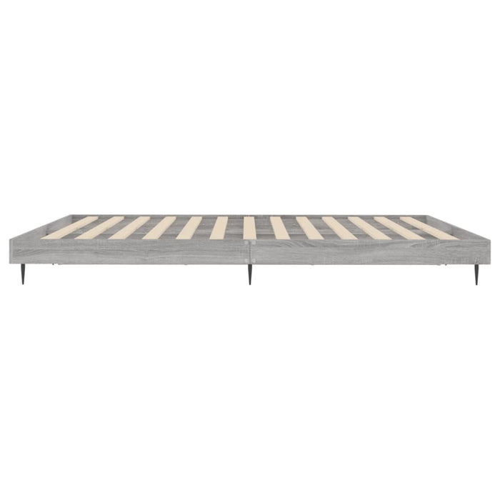 Bed Frame without Mattress Grey Sonoma 180x200 cm Super King Engineered Wood