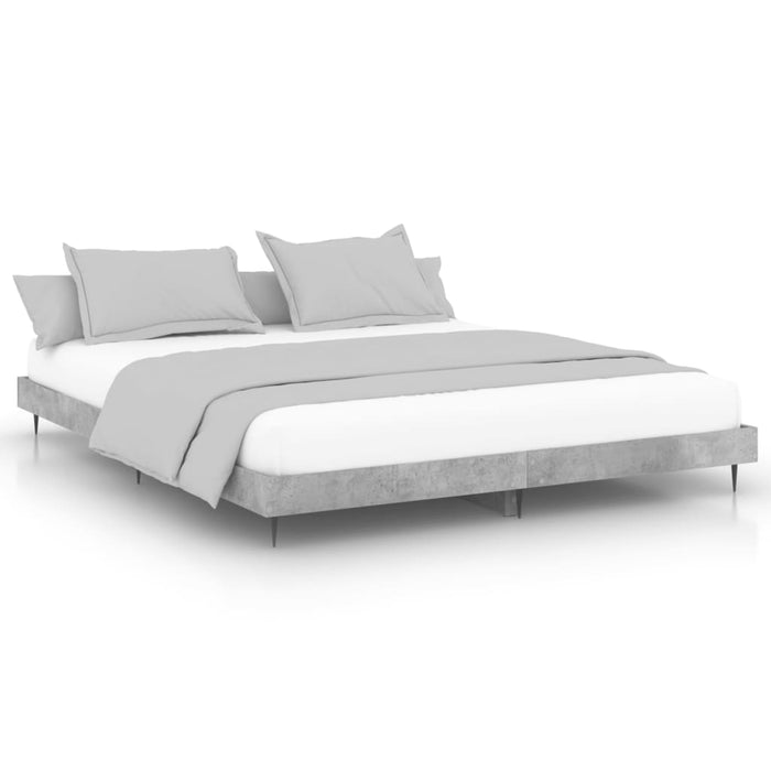 Bed Frame without Mattress Concrete Grey 160x200 cm