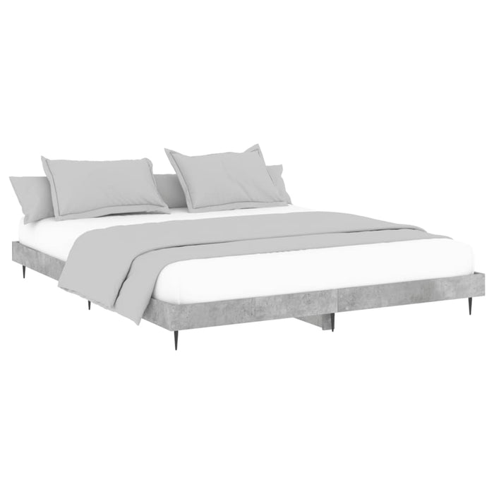 Bed Frame without Mattress Concrete Grey 160x200 cm