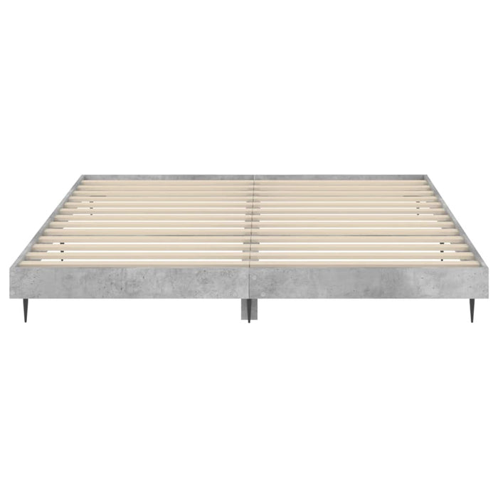 Bed Frame without Mattress Concrete Grey 160x200 cm