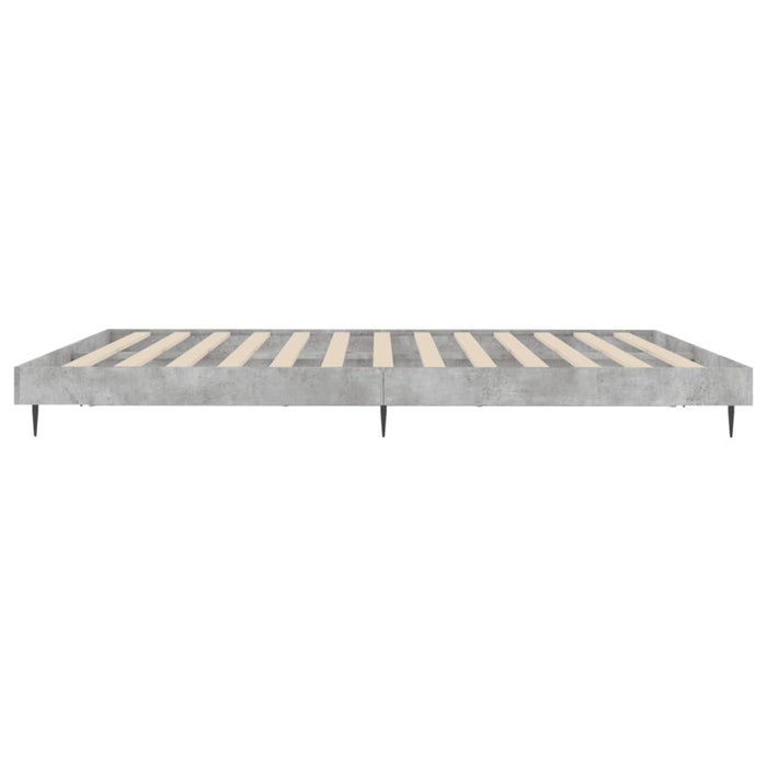 Bed Frame without Mattress Concrete Grey 160x200 cm