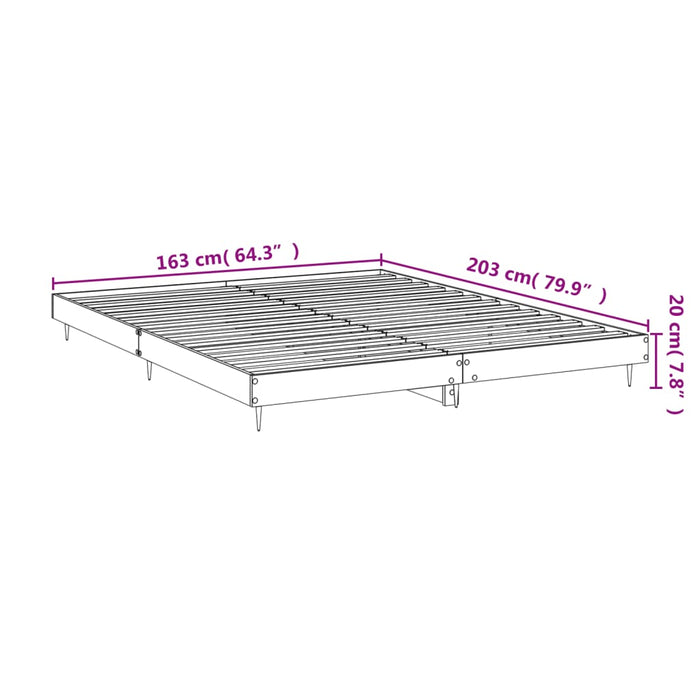 Bed Frame without Mattress Concrete Grey 160x200 cm