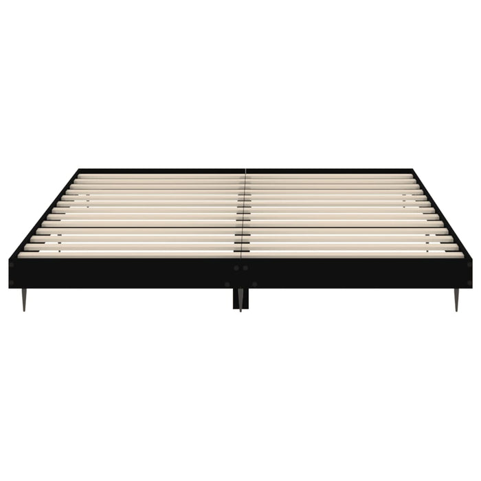 Bed Frame without Mattress Black 140x200 cm Engineered Wood