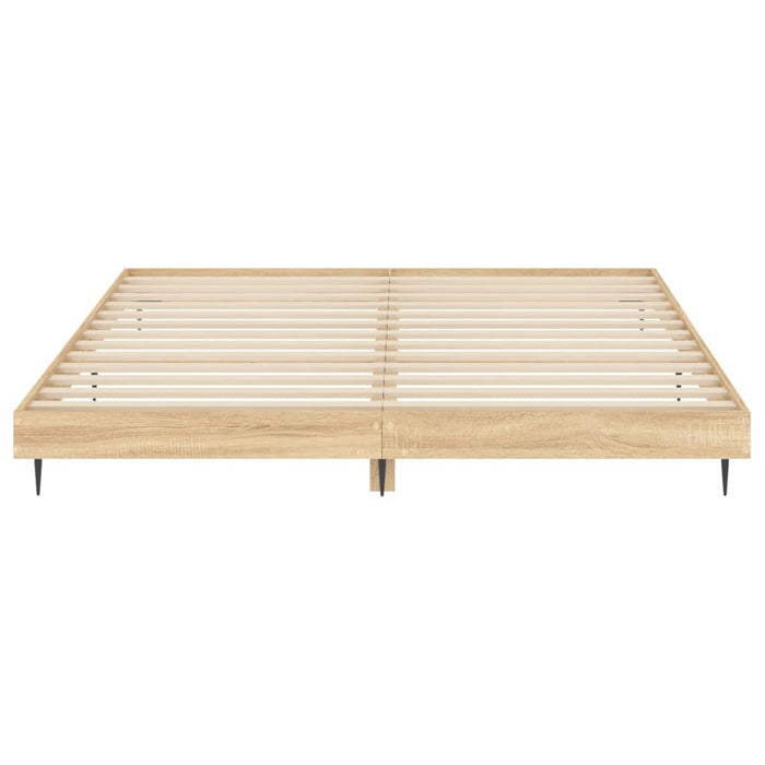 Bed Frame without Mattress Sonoma Oak 120x200 cm Engineered Wood