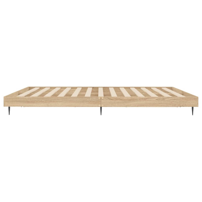 Bed Frame without Mattress Sonoma Oak 120x200 cm Engineered Wood