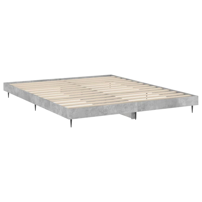 Bed Frame without Mattress Concrete Grey 120x200 cm