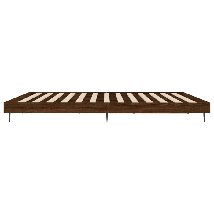 Bed Frame without Mattress Brown Oak 120x200 cm Engineered Wood