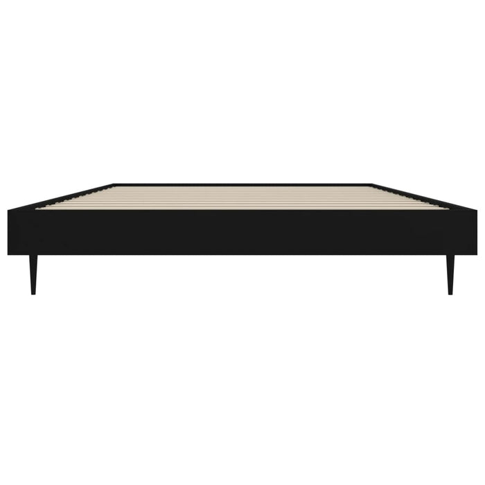 Bed Frame without Mattress Black 100x200 cm Engineered Wood