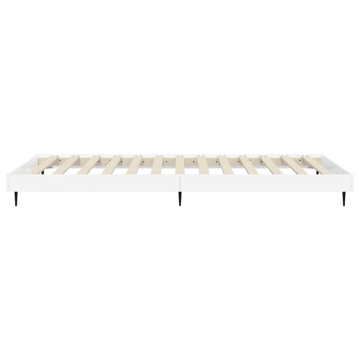 Bed Frame without Mattress High Gloss White 100x200 cm