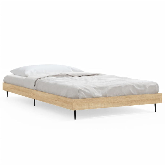 Bed Frame without Mattress Sonoma Oak 100x200 cm Engineered Wood