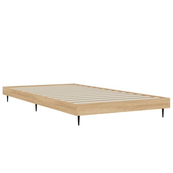 Bed Frame without Mattress Sonoma Oak 100x200 cm Engineered Wood