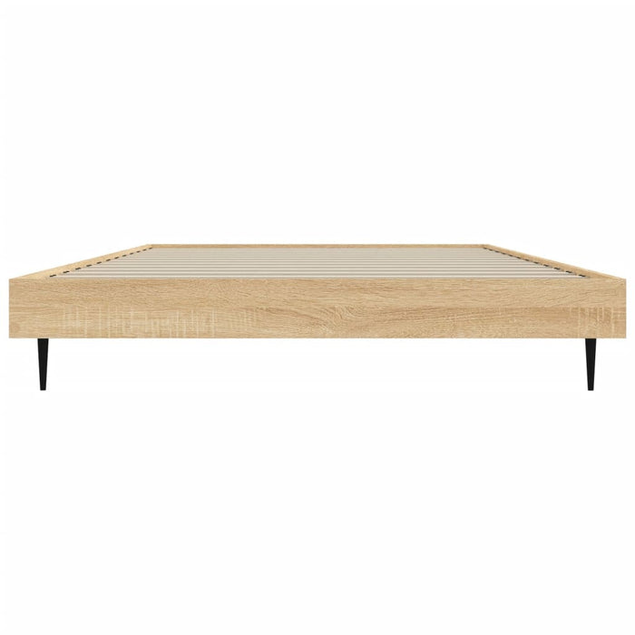 Bed Frame without Mattress Sonoma Oak 100x200 cm Engineered Wood