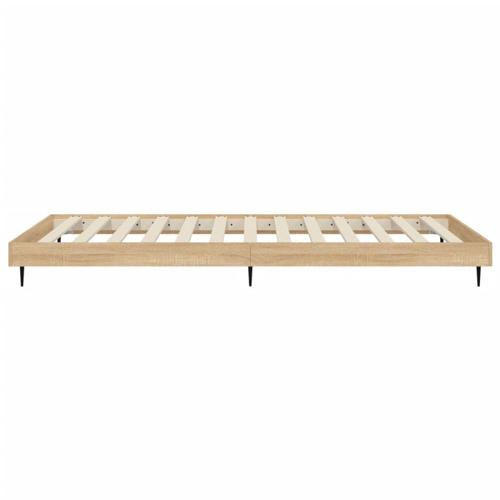 Bed Frame without Mattress Sonoma Oak 100x200 cm Engineered Wood