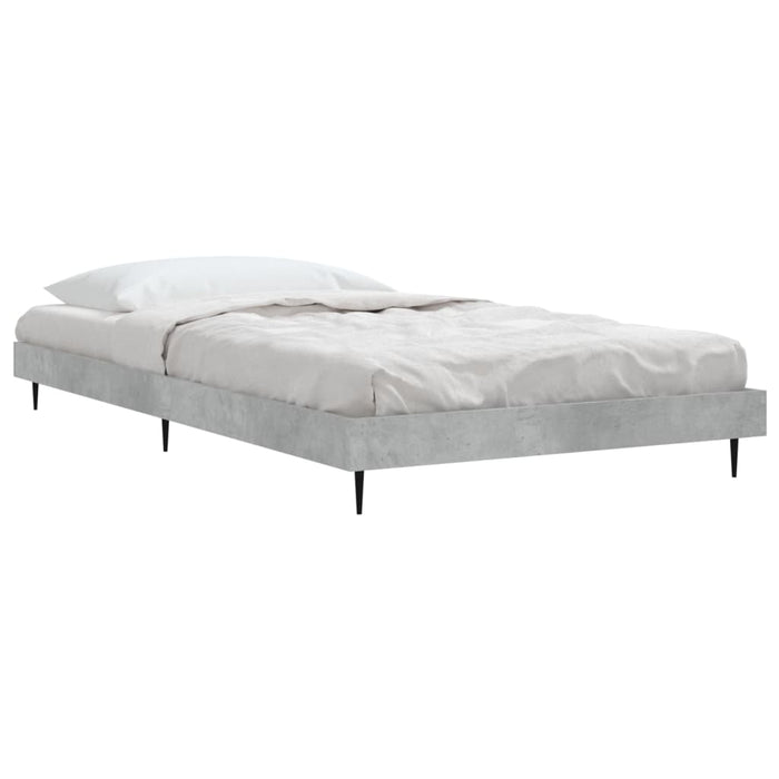 Bed Frame without Mattress Concrete Grey 100x200 cm