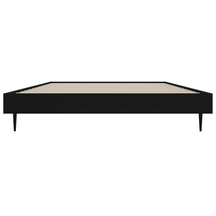 Bed Frame without Mattress Black 90x200 cm Engineered Wood