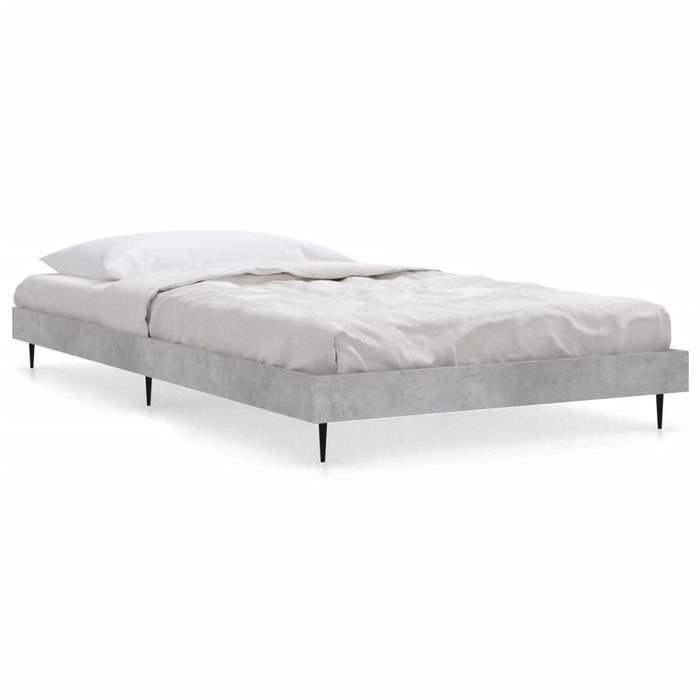 Bed Frame without Mattress Concrete Grey 90x200 cm