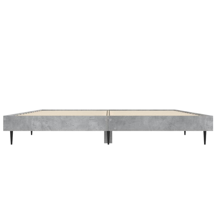 Bed Frame without Mattress Concrete Grey 135x190 cm Double