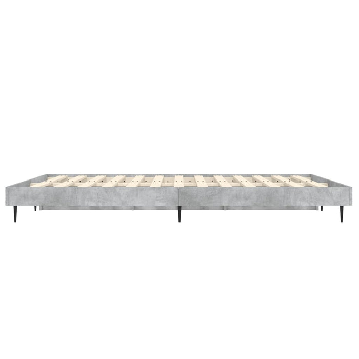 Bed Frame without Mattress Concrete Grey 135x190 cm Double