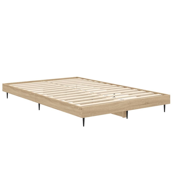 Bed Frame without Mattress Sonoma Oak 120x190 cm Small Double Engineered Wood