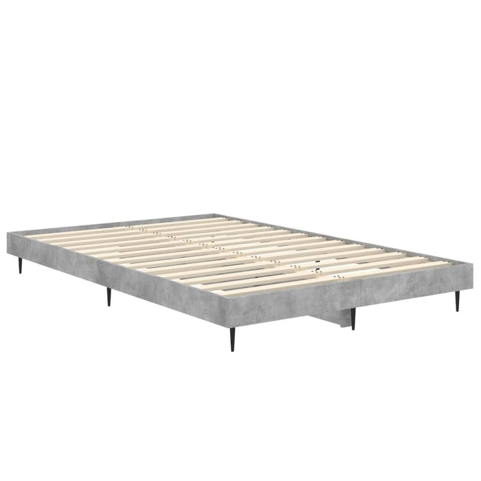 Bed Frame without Mattress Concrete Grey 120x190 cm Small Double