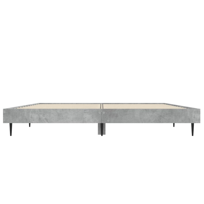 Bed Frame without Mattress Concrete Grey 120x190 cm Small Double