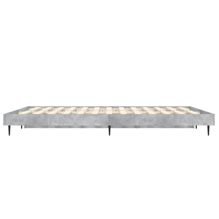 Bed Frame without Mattress Concrete Grey 120x190 cm Small Double