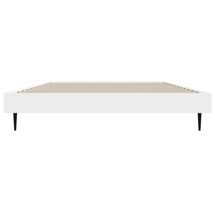 Bed Frame without Mattress White 90x190 cm Single Engineered Wood